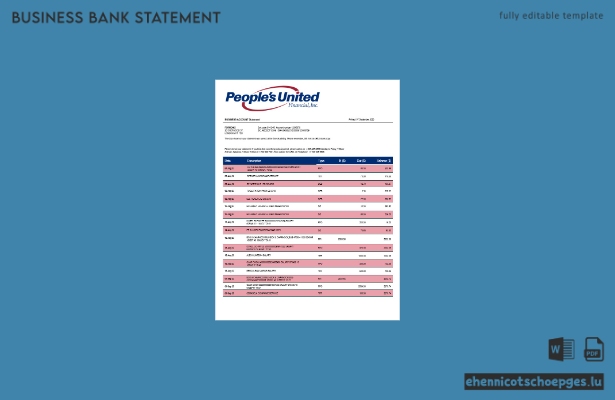 Geschäftsbericht der People's United Bank (Word- und PDF-Beispiel)